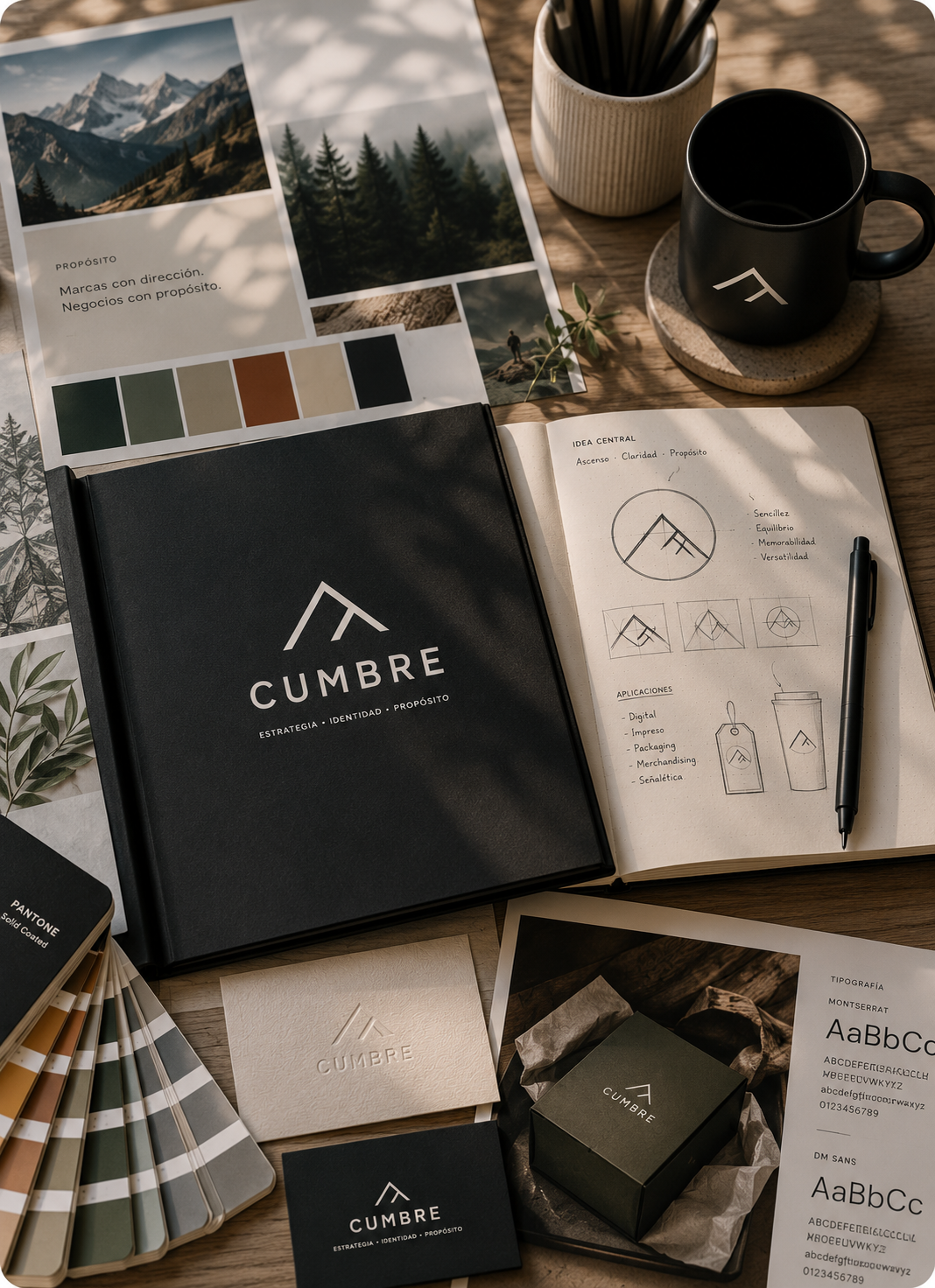 Servicio de creación de marca, branding estratégico e identidad visual por Mountain Side Studio