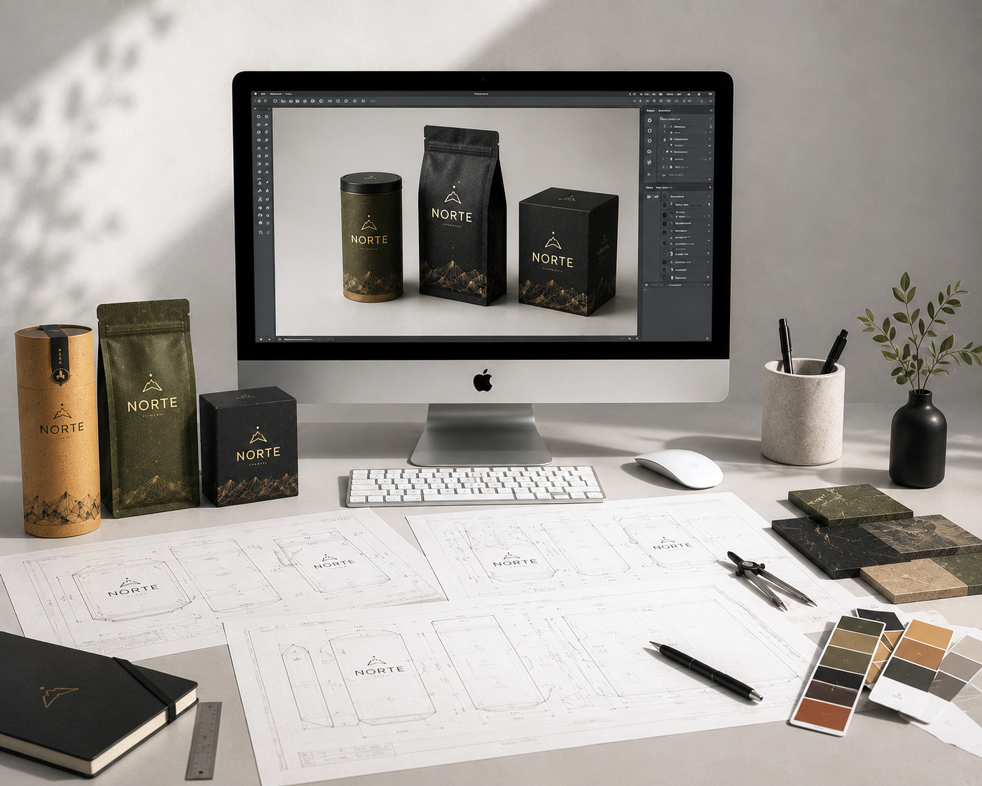 Planimetrías y etiquetas por Mountain Side Studio